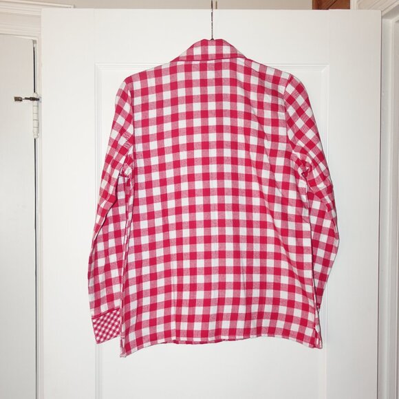 NWT Draper James & Land’s End Red and White Flannel Pajama Set XS - Picture 6 of 10